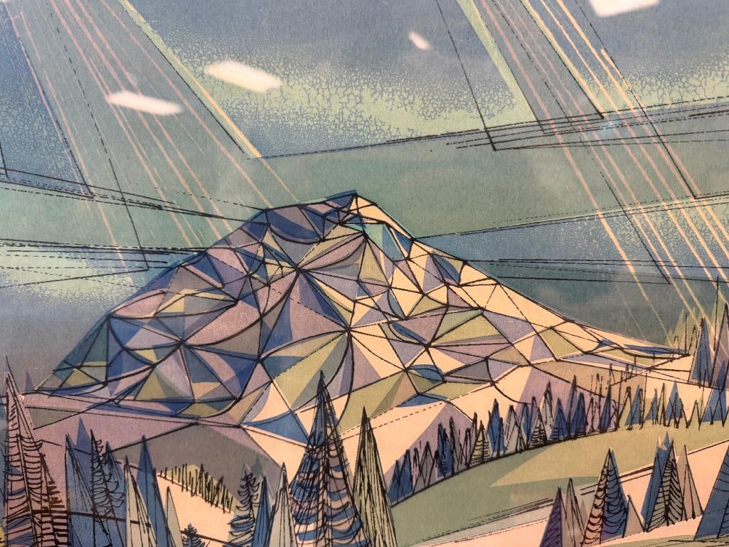 WALTON BUTTS AMERICAN ARTIST AND EDUCATOR LIMITED EDITION PRINT THE MOUNTAIN EDITION OF 35 - 7