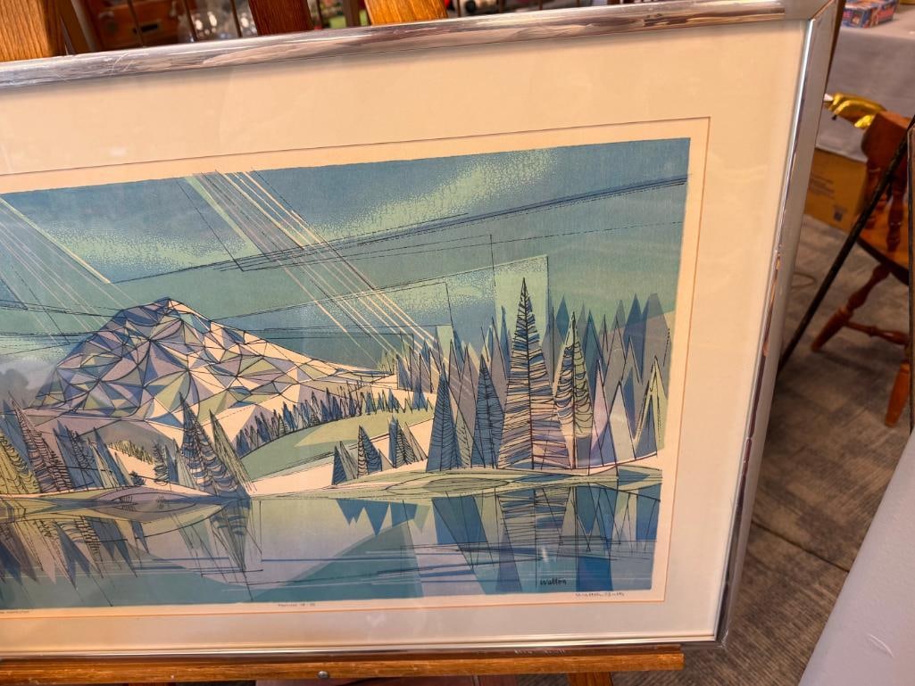 WALTON BUTTS AMERICAN ARTIST AND EDUCATOR LIMITED EDITION PRINT THE MOUNTAIN EDITION OF 35 - 8