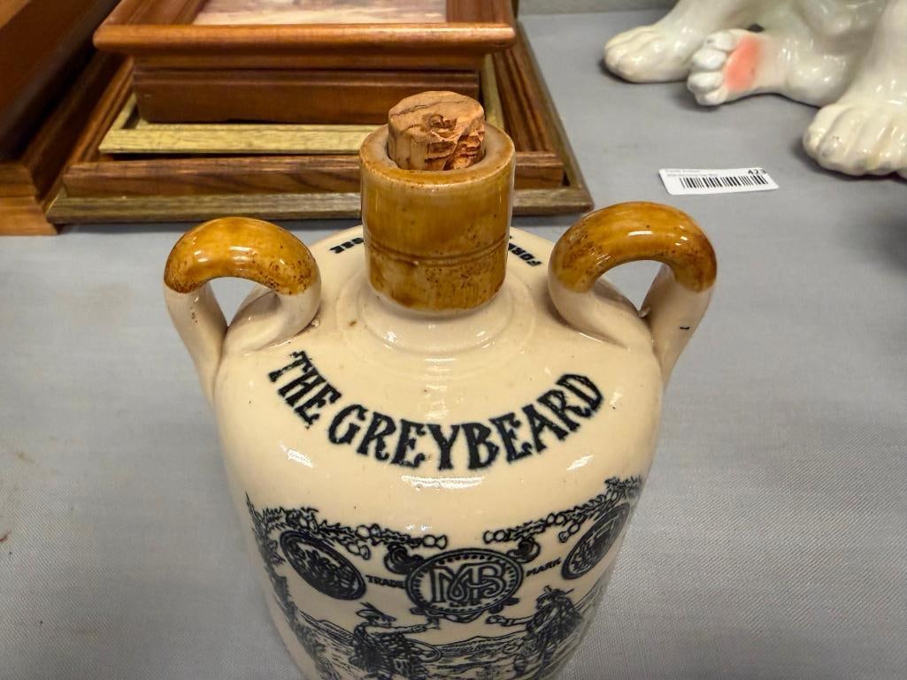 POSSIL POTTERY BLASGOW HEATHER DEW SCOTCH WHISKY STONEWARE JUG MITCHELL BROS. LTD. THE GREYBEARD - 3
