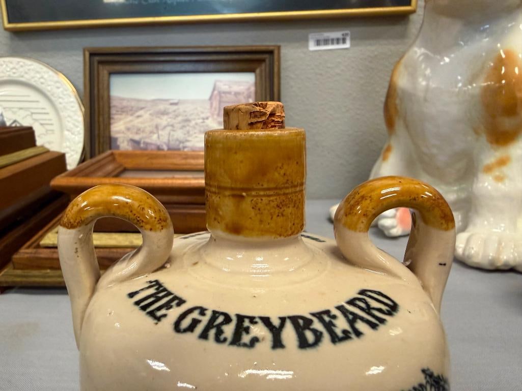 POSSIL POTTERY BLASGOW HEATHER DEW SCOTCH WHISKY STONEWARE JUG MITCHELL BROS. LTD. THE GREYBEARD - 4