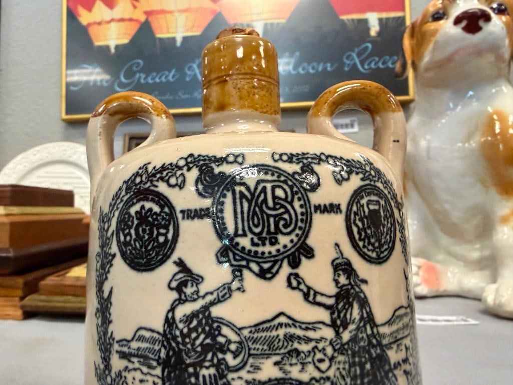 POSSIL POTTERY BLASGOW HEATHER DEW SCOTCH WHISKY STONEWARE JUG MITCHELL BROS. LTD. THE GREYBEARD - 7