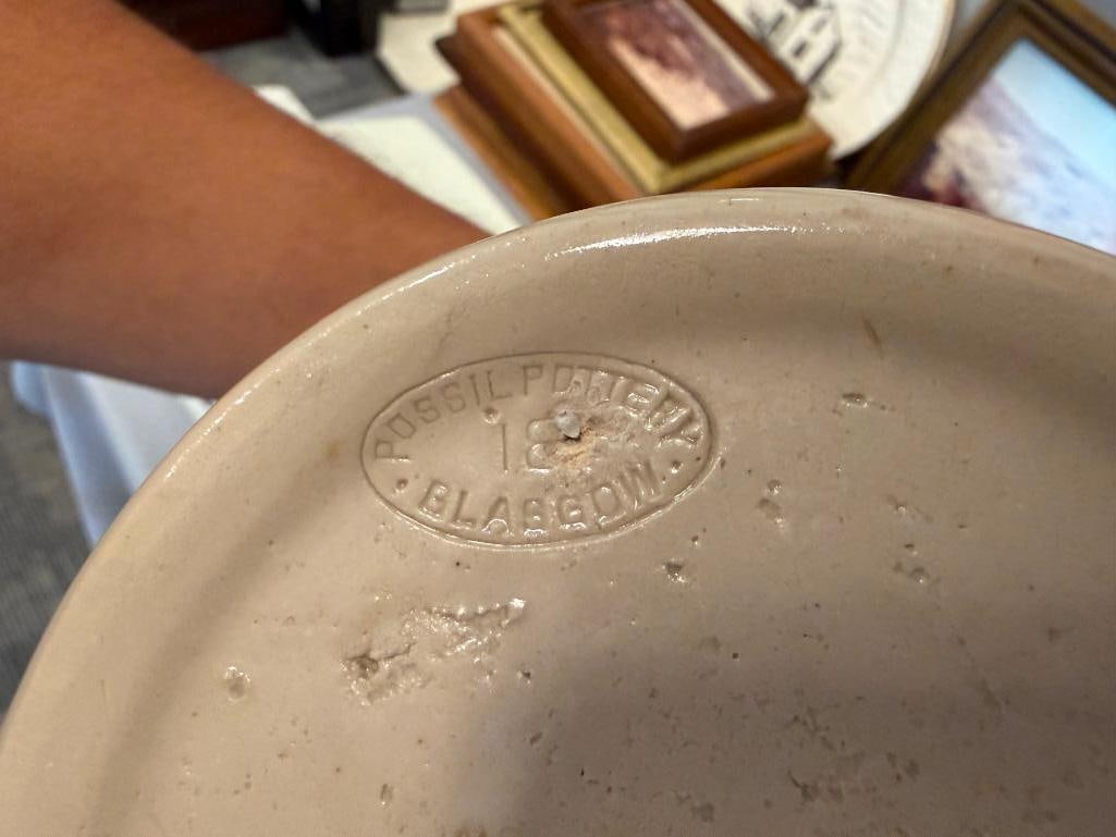 POSSIL POTTERY BLASGOW HEATHER DEW SCOTCH WHISKY STONEWARE JUG MITCHELL BROS. LTD. THE GREYBEARD - 9
