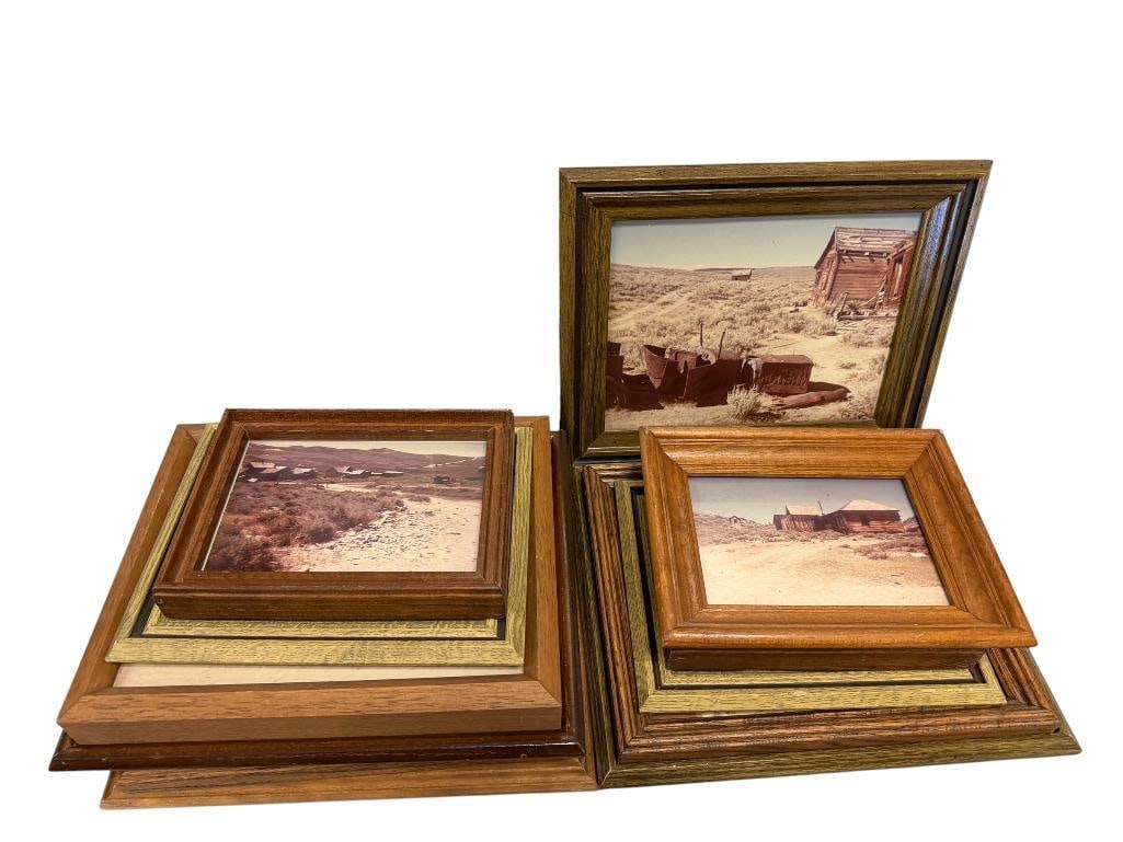 COLLECTION OF 12 PHOTOGRAPHS OF AREAS IN BODIE, CALIFORNIA PLUS TWO BRIDGEPORT PLATES (1 of 12)