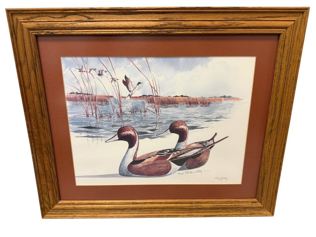 ROBERT HILTY DUCKS UNLIMITED WILDLIFE ARTIST LIMITED EDITION PRINT PINTAIL DUCKS (1 of 9)