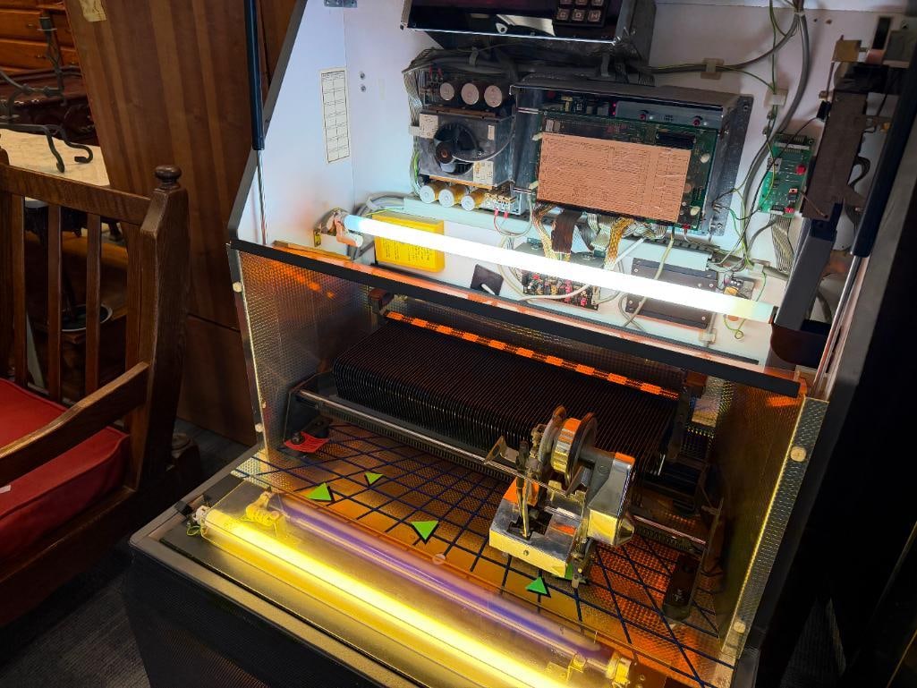 CIRCA 1980'S NSM GALAXY 200 COIN-OPERATED JUKE BOX DESIGNED TO HOLD 100 CDS NO. 35200714 - 14