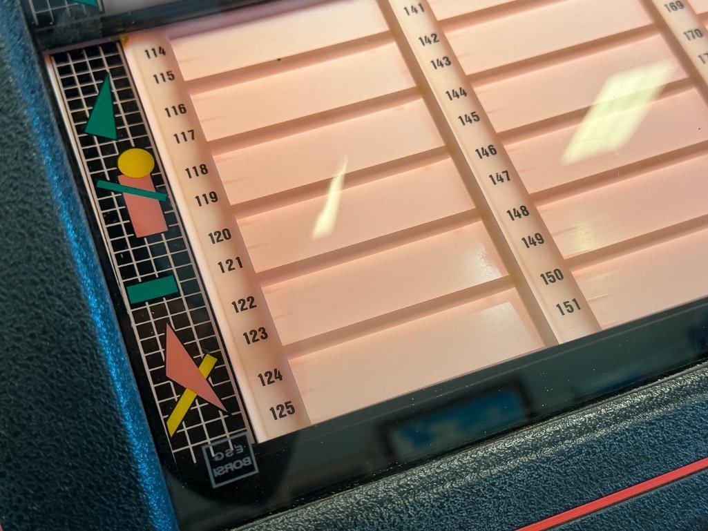CIRCA 1980'S NSM GALAXY 200 COIN-OPERATED JUKE BOX DESIGNED TO HOLD 100 CDS NO. 35200714 - 8