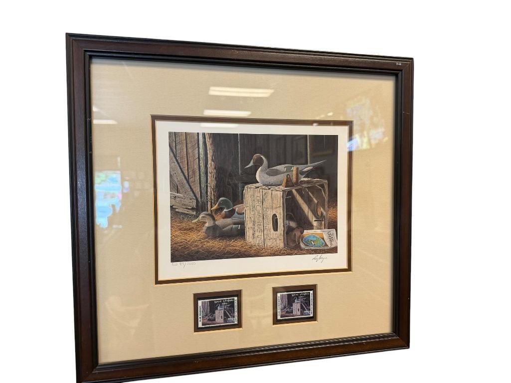RONALD LOUQUE WILDLIFE ARTIST 1989 WEST VIRGINIA STATE WATERFOWL STAMP PRINT MADISON MITCHELL DEC... (1 of 12)