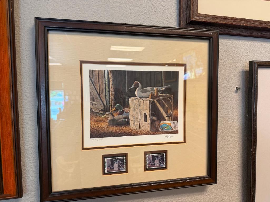 RONALD LOUQUE WILDLIFE ARTIST 1989 WEST VIRGINIA STATE WATERFOWL STAMP PRINT MADISON MITCHELL DEC... - 3