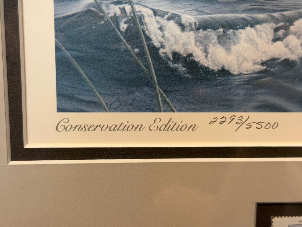 DANIEL SMITH DUCKS UNLIMITED ARTIST CONSERVATION EDITION PRINT NORTH AMERICA CANVASBACK DUCKS - 4