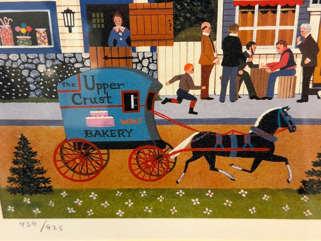 WOOSTER SCOTT AMERICAN FOLK ART ARTIST LIMITED EDITION PRINT TITLED THE DOMINO GAME - 4