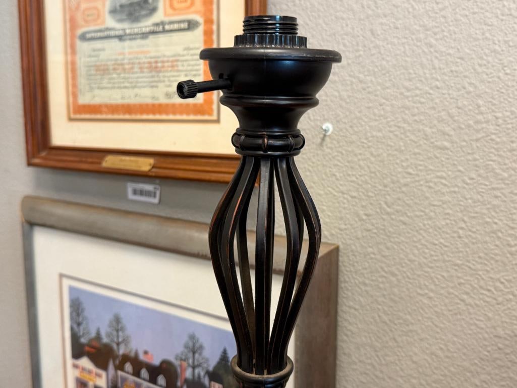 OIL RUBBED BRONZE METAL FLOOR LAMP - 2