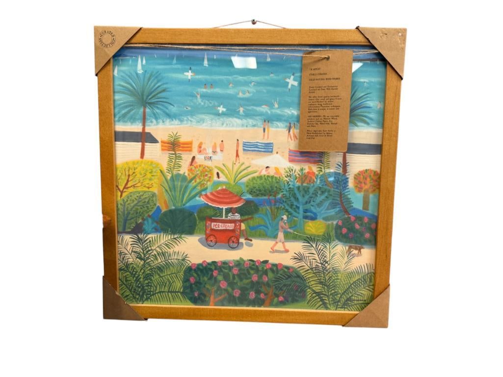 ALAN FURNEAUX UK ARTIST WHIMSICAL BEACH SCENE PRINT (1 of 8)