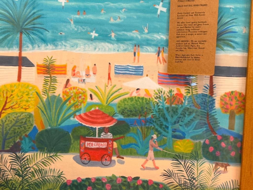 ALAN FURNEAUX UK ARTIST WHIMSICAL BEACH SCENE PRINT - 2
