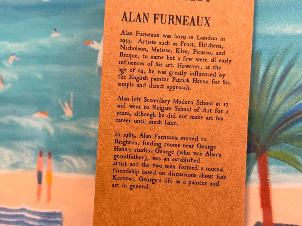 ALAN FURNEAUX UK ARTIST WHIMSICAL BEACH SCENE PRINT - 4