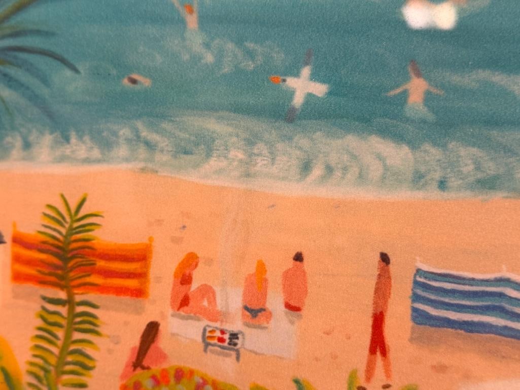ALAN FURNEAUX UK ARTIST WHIMSICAL BEACH SCENE PRINT - 6