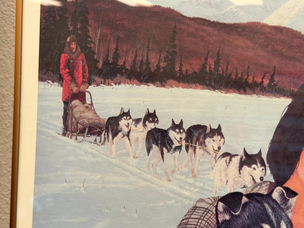 JON VAN ZYLE ALASKAN ARTIST AND DOG MUSHER SIGNED POSTERS TODAY'S DREAM AND IDITROD TRAIL POSTER - 4