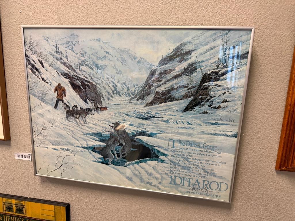 JON VAN ZYLE ALASKAN ARTIST AND DOG MUSHER SIGNED POSTERS TODAY'S DREAM AND IDITROD TRAIL POSTER - 8