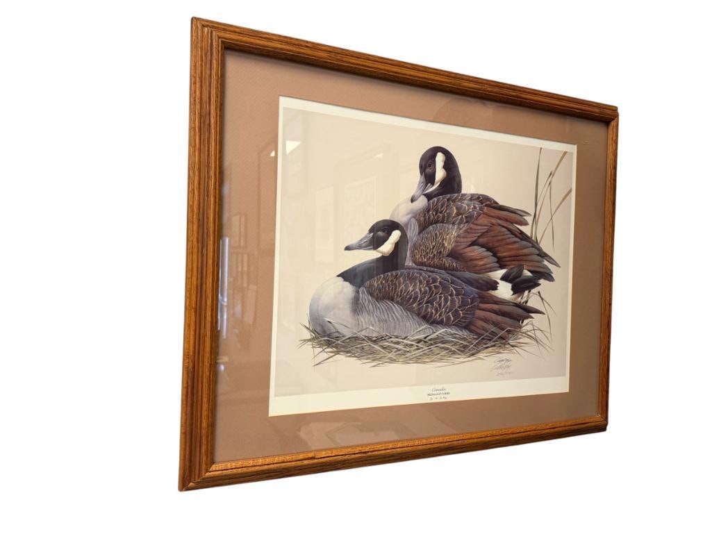ART LAMAY MEDALLIN SERIES LIMITED EDITION PRINT TITLED CANADAS NO. 2082/5300: SIGNED LOWER RIGHT, FRAMED 30 1/2" X 24 1/2" FRAME 