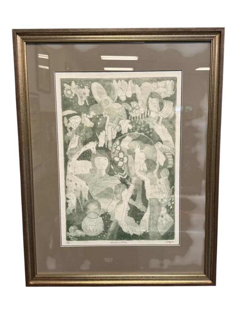 SIGNED LIMITED EDITION PRINT TITLE INTERACTION NO. 8/10 DATED 1976 (1 of 11)