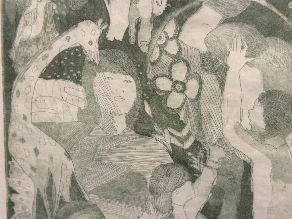 SIGNED LIMITED EDITION PRINT TITLE INTERACTION NO. 8/10 DATED 1976 - 4