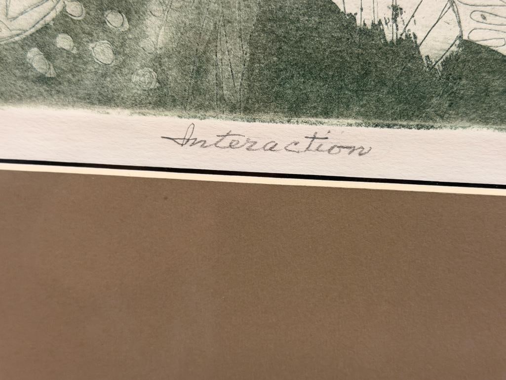 SIGNED LIMITED EDITION PRINT TITLE INTERACTION NO. 8/10 DATED 1976 - 8