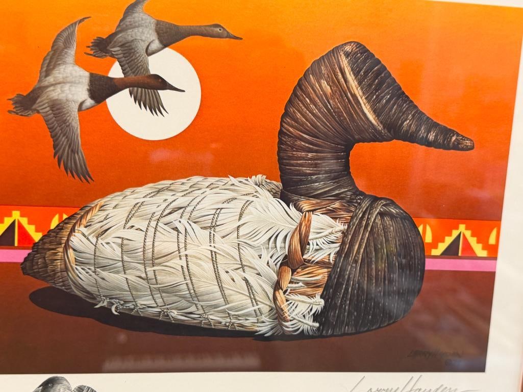 1979 NEVADA FIRST OF STATE TULE DECOY DUCK STAMP PRINT BY LARRY HAYDEN NO. 441/500 - 3