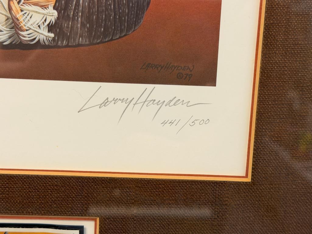 1979 NEVADA FIRST OF STATE TULE DECOY DUCK STAMP PRINT BY LARRY HAYDEN NO. 441/500 - 5