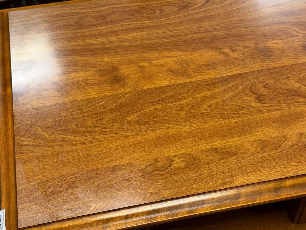 VINTAGE BIRCH COCKTAIL TABLE WITH STORAGE BOTTOM - 4