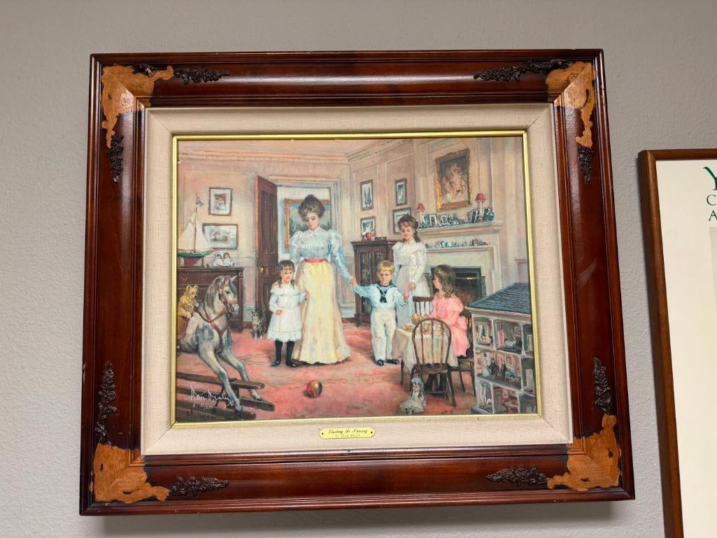 ALAN MALEY SIGNED AND NUMBERED LIMITED-EDITION PRINT ON CANVAS " VISITING THE NURSERY " - 2