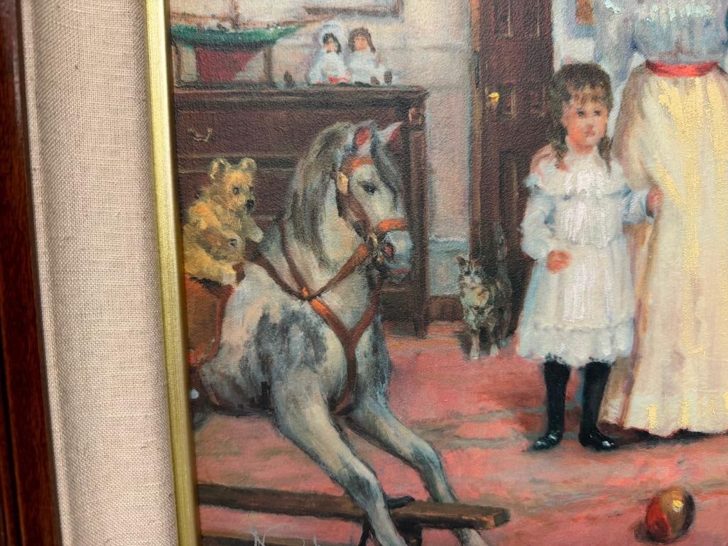 ALAN MALEY SIGNED AND NUMBERED LIMITED-EDITION PRINT ON CANVAS " VISITING THE NURSERY " - 6