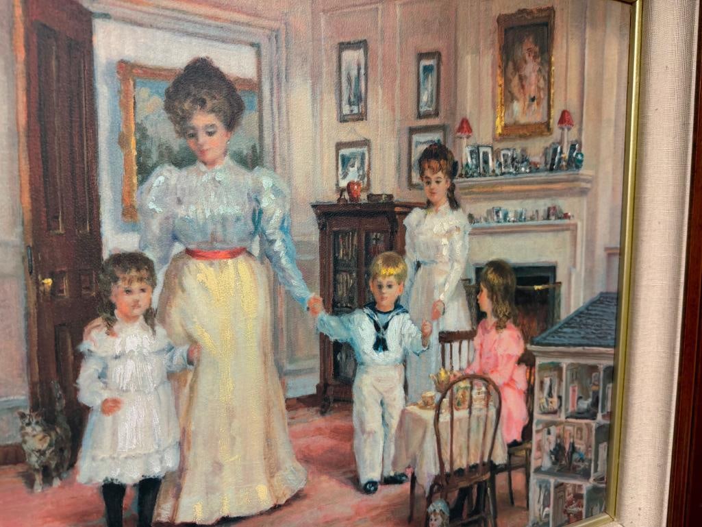 ALAN MALEY SIGNED AND NUMBERED LIMITED-EDITION PRINT ON CANVAS " VISITING THE NURSERY " - 7