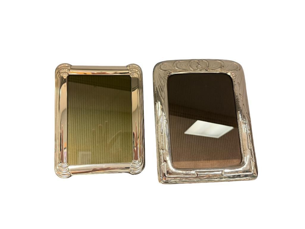TWO VINTAGE SILVERPLATED PICTURE FRAMES INCLUDING ONE BY GUMP'S AND ONE DIONI BOTH MADE IN ITALY (1 of 9)