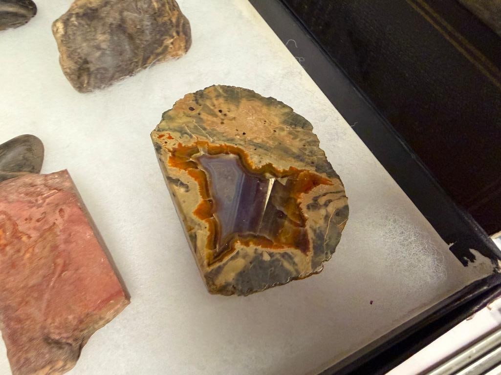 ASSORTED GEOLOGICAL SPECIMENS, FOSSILS, AND NATIVE AMERICAN TRADE BEADS - 7