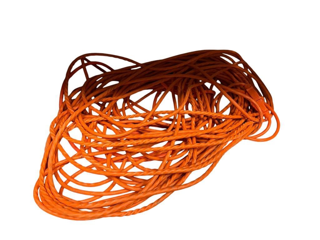 THREE EXTENSION CORDS: VARIOUS LENGTHS
