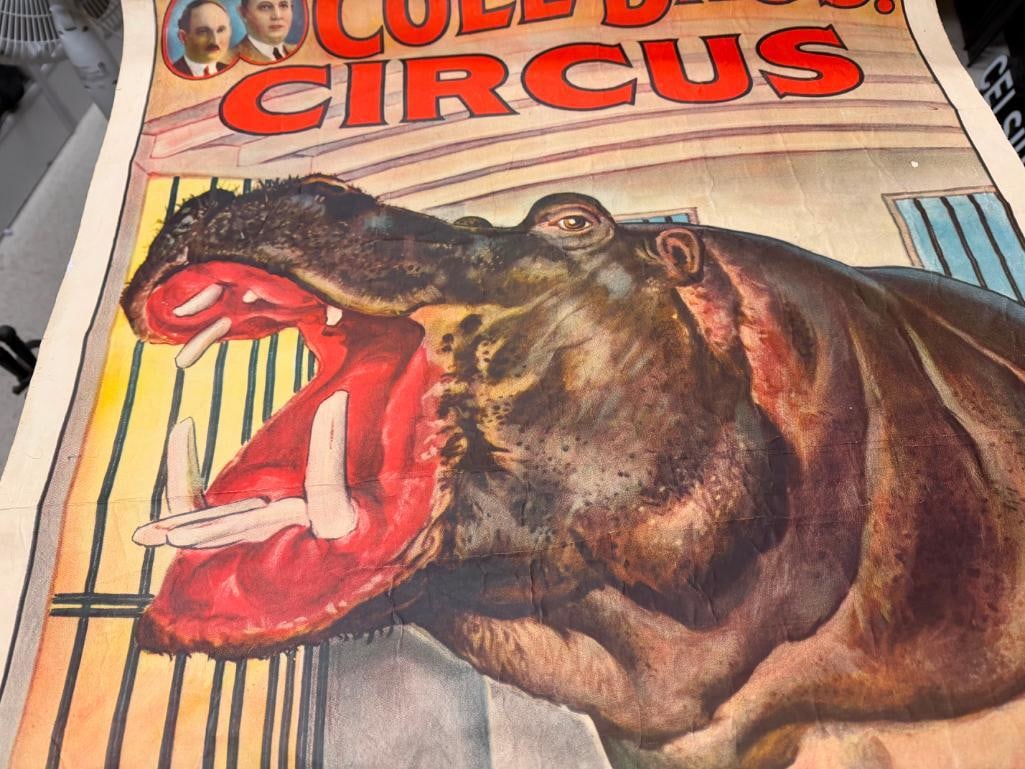 ASSORTED CIRCUS POSTERS INCLUDING COLE BROS. BLOOD SWEATING HIPPOPOTAMUS FROM THE NILE - 3
