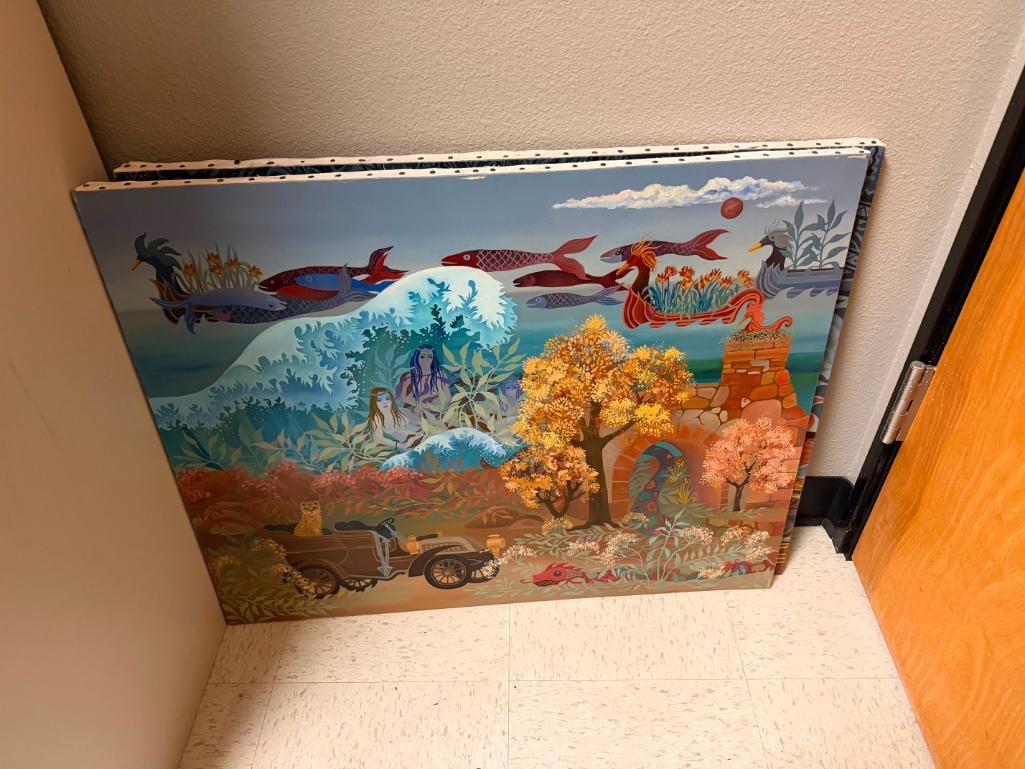 TWO ORIGINAL OIL PAINTINGS ON CANVAS BY LOCAL RENO, NEVADA ARTIST STEPHANIE HILTON - 2