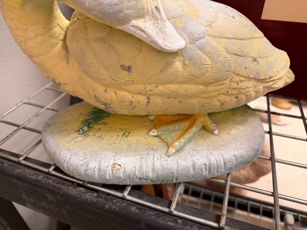 1986 HENRI STUELIO INC. MALLARD DUCK CEMENT YARD ART SCULPTURE - 4