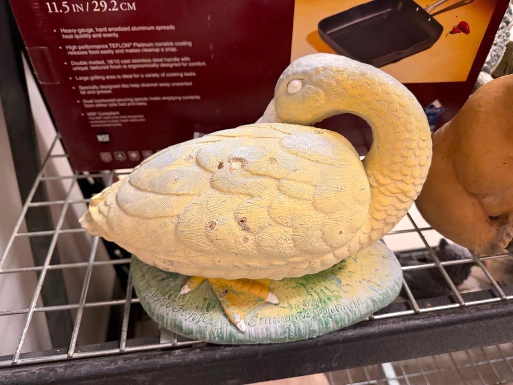 1986 HENRI STUELIO INC. MALLARD DUCK CEMENT YARD ART SCULPTURE - 5