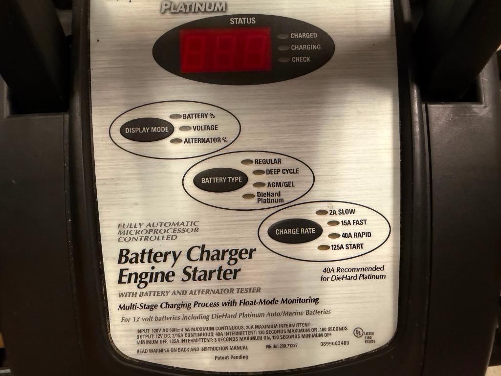 DIEHARD PLATINUM BATTERY CHARGER / ENGINE STARTER - 5