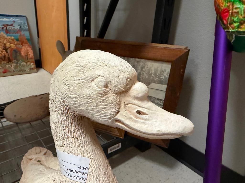 1988 GARDEN ARTS INC. GOOSE CEMENT YARD ART SCULPTURE - 8