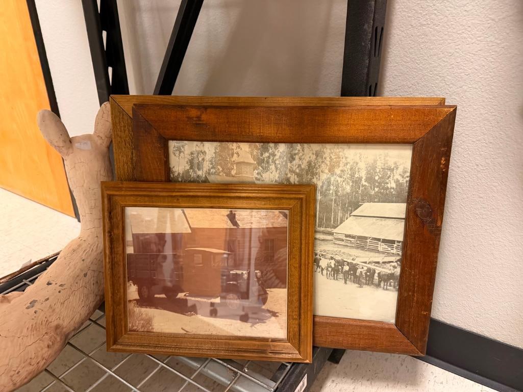 TWO SEPIA TONED PHOTOGRAPH PRINTS AND ONE ORIGINAL PENCIL DRAWING SIGNED BY ARTIST M. GAFFNEY - 2