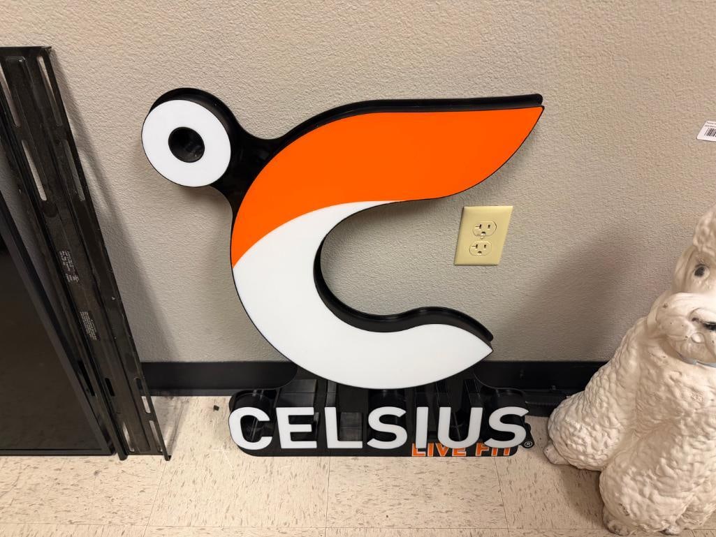 CELSIUS LIVE FIT ADVERTISMENT WALL HANGING LIGHTED SIGN - 2