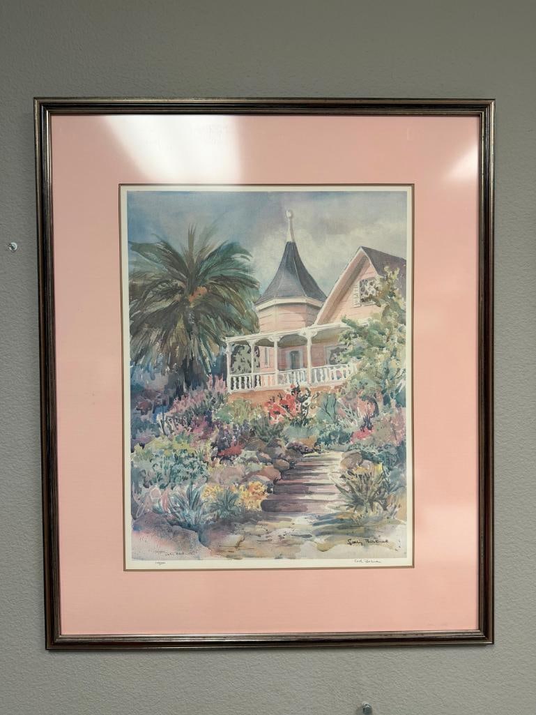 SALLY BOOKMAN SIGNED AND NUMBERED LIMITED-EDITIO PRINT FEATURING VICTORIAN STYLE HOME - 3