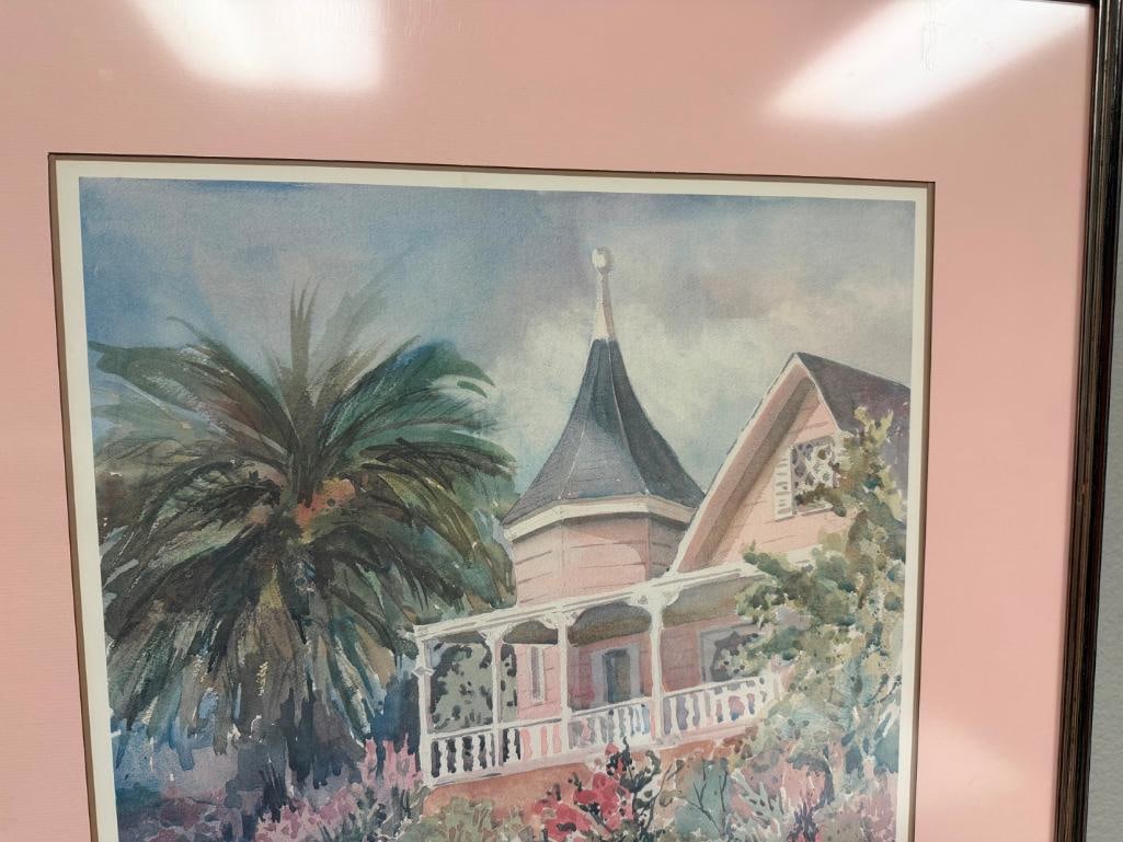 SALLY BOOKMAN SIGNED AND NUMBERED LIMITED-EDITIO PRINT FEATURING VICTORIAN STYLE HOME - 6
