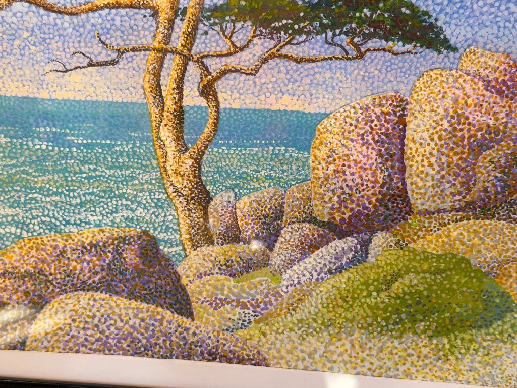 KEITH HARRINGTON EAST AFRICA ARTIST FROM KENYA POINTILLISM PRINTS CYPRESS TREE AND CYPRESS POINT - 3