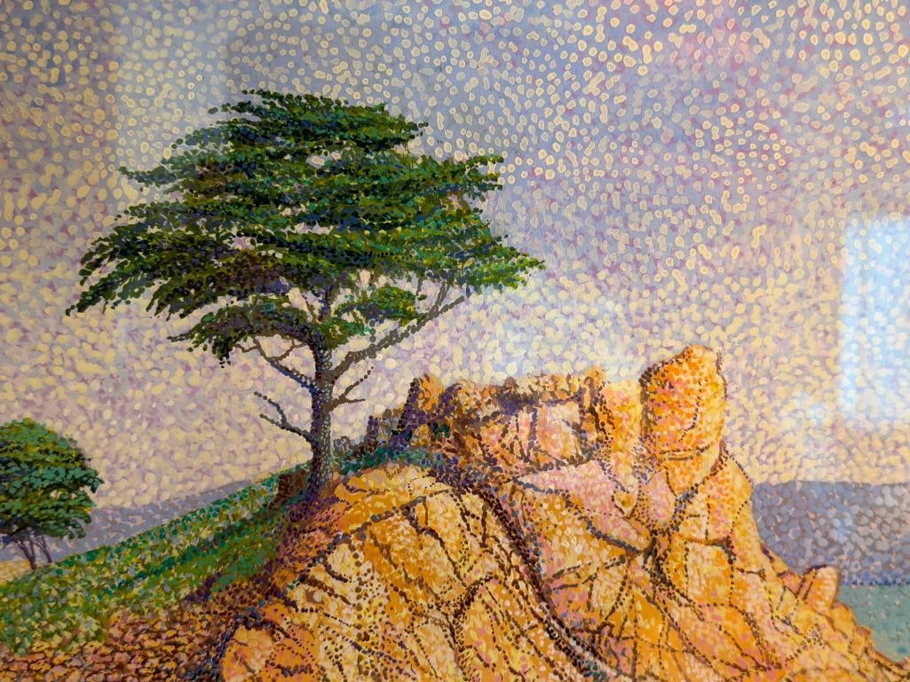 KEITH HARRINGTON EAST AFRICA ARTIST FROM KENYA POINTILLISM PRINTS CYPRESS TREE AND CYPRESS POINT - 5
