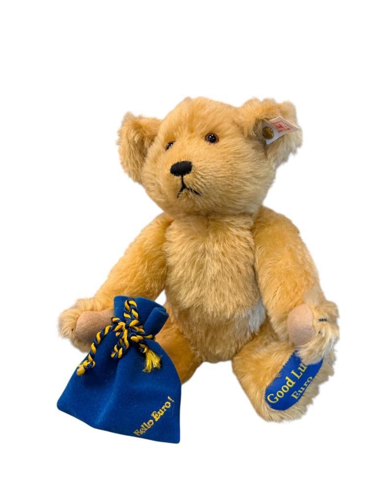 1999 STEIFF LIMITED EDITION GOLDEN MOHAIR JOINTED BEAR HELLO EURO (1 of 6)