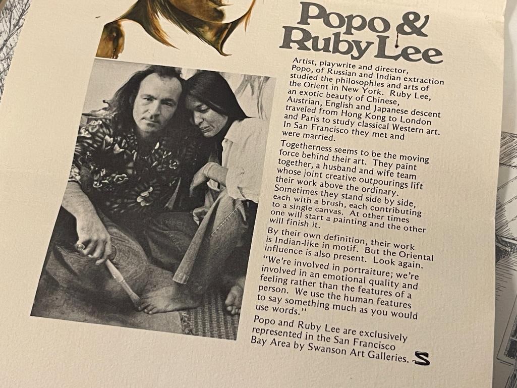 POPO & RUBY LEE MARRIED COUPLE DUO LIMITED EDITION PRINT TITLED GOLDEN MORNING NO. 64/750 - 11