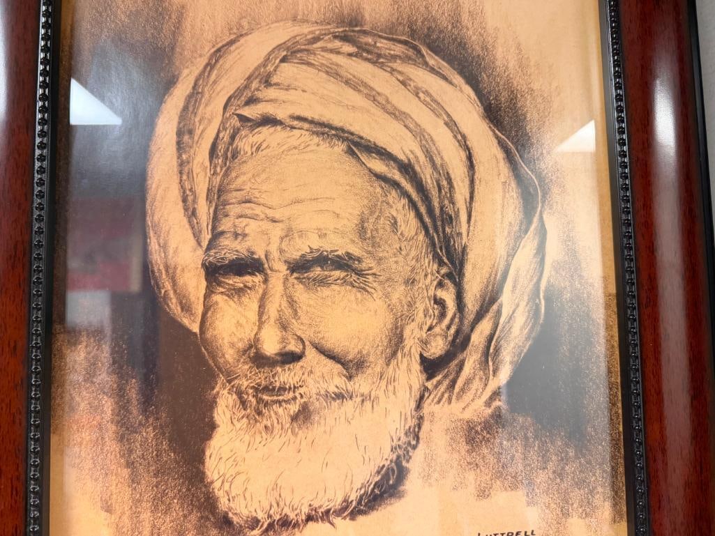 PRINT OF MIDDLE EASTERN MAN WITH TURBAN "LUTTRELL 57" - 4