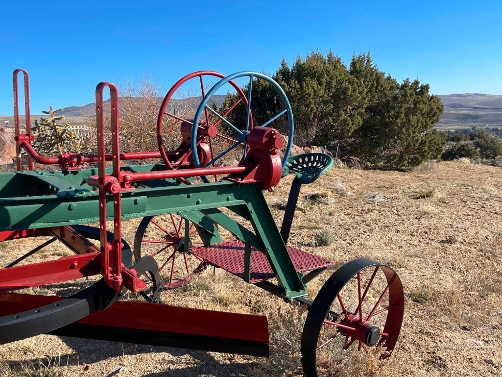ANTIQUE HACKNEY IRON & STEEL COMPANY HORSE-DRAWN ROAD GRADER OR PLOW EARLY AGRICULTURE IMPLEMENT - 4